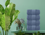 Load image into Gallery viewer, 4 Pack Resort Collection Soft Bath Towels 28x55 in Luxury Plush Cotton Blue