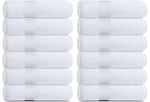Load image into Gallery viewer, Soft Washcloth Face Body Towel Set 12x12 in Plush Absorbent Cotton 12 Pack White