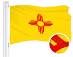 Load image into Gallery viewer, G128 New Mexico State Flag  4x6 Ft  ToughWeave Series Embroidered 300D Polyester  Embroidered Design, Indoor/Outdoor, Brass Grommets