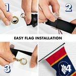 Load image into Gallery viewer, G128 Combo Pack: 6 Ft Tangle Free Aluminum Spinning Flagpole (Black) &amp; Mississippi 2020 MS State Flag 3x5 Ft, ToughWeave Series Embroidered 300D Polyester  Pole with Flag Included