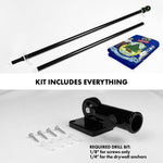 Load image into Gallery viewer, G128 Combo Pack: 6 Ft Tangle Free Aluminum Spinning Flagpole (Black) &amp; Maine ME State Flag 3x5 Ft, LiteWeave Pro Series Printed 300D Polyester  Pole with Flag Included