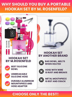 Load image into Gallery viewer, Pink Hookah Set with Everything YADO Square Hookah To Go with Charcoal Holder