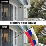 Load image into Gallery viewer, G128 Combo Pack: 6 Ft Tangle Free Aluminum Spinning Flagpole (Black) &amp; Russia Russian Ensign Flag 3x5 Ft, LiteWeave Pro Series Printed 150D Polyester  Pole with Flag Included