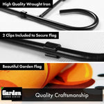 Load image into Gallery viewer, G128 Combo Pack: Garden Flag Stand Black 36x16 Inch &amp; Garden Flag Pilgrim Turkey with Pumpkin 12x18 Inch