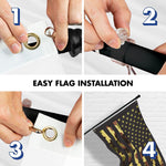 Load image into Gallery viewer, G128 Combo Pack: 6 Ft Tangle Free Aluminum Spinning Flagpole (Black) &amp; American USA Camouflage Flag 3x5 Ft, LiteWeave Pro Series Printed 300D Polyester  Pole with Flag Included