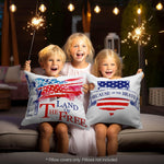 Load image into Gallery viewer, Patriotic Decoration Land of Free Waterproof Throw Pillow Covers 18x18 In Set