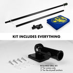 Load image into Gallery viewer, G128 Combo Pack: 6 Ft Tangle Free Spinning Flagpole (Black) &amp; Oregon Double Sided Flag 3x5 Ft Printed 150D Polyester, Brass Grommets (Flag Included) Aluminum Flag Pole