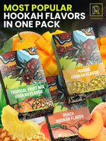 Load image into Gallery viewer, Small Fruit Hookah Flavors Set   3 x 50g non tobacco hookah flavor for your Hookah Bowl (Tropical fruit mix   Peach   Mango) Hookah Bundle Pack of 3   Try these Tobacco Free Shisha