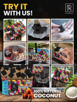 Load image into Gallery viewer, 112 pcs Hookah Charcoal Hookah Coals for Hookah Coconut 22mm Cubes Pack 112 pcs