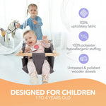 Load image into Gallery viewer, Dark Gray Canvas Baby Swing Wooden Hanging Swing Seat Chair with Safety Belt Durable Baby Swing Chair Outdoor and Indoor Swing for Kids Mounting Hardware Included Dark Gray
