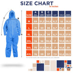 Load image into Gallery viewer, Disposable Coveralls for Men Women X Large Size Blue Hazmat Suits 1 Pack