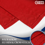 Load image into Gallery viewer, G128 2 Pack: Georgia GA State Flag  5x8 Ft  StormFlyer Series Embroidered 220GSM Spun Polyester  Embroidered Design, Indoor/Outdoor, Brass Grommets, Heavy Duty, All Weather