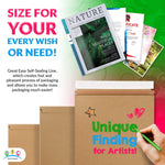 Load image into Gallery viewer, Brown Rigid Mailers 9.75 x 12.25 Inches. Pack of 25 Photo Mailer Envelopes. Flat Cardboard Mailers Self Seal. Sturdy Cardboard Photo Envelope. Recyclable Hard Shipping Envelopes