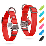 Load image into Gallery viewer, Red Waterproof Dog Collar 12 - 19 inch x 1 inch Wide Metal Buckle Red Collar