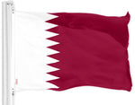 Load image into Gallery viewer, G128 Qatar Qatari Flag  3x5 Ft  LiteWeave Pro Series Printed 150D Polyester  Country Flag, Indoor/Outdoor, Vibrant Colors, Brass Grommets, Thicker and More Durable Than 100D 75D Polyester