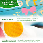 Load image into Gallery viewer, Combo Pack Garden Flag Stand Black 36x16 in and Garden Flag 12x18 in Happy