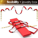 Load image into Gallery viewer, Eyeglass Chain Holder Necklace  Red Premium Beaded Glasses Strap for Sunglasses