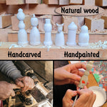 Load image into Gallery viewer, 10 pcs Unfinished Wood Chess Pieces King Paint Your Own DIY Chess Keychain