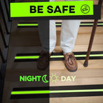 Load image into Gallery viewer, Grip Tape Heavy Duty Anti Slip Tape for Stairs 2 Inch x 50 Feet Black with Glow