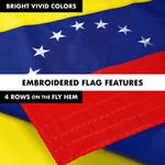 Load image into Gallery viewer, G128 Combo Pack: 6 Ft Tangle Free Aluminum Spinning Flagpole (White) &amp; Venezuela 7 Stars Venezuelan Flag 3x5 Ft, ToughWeave Series Double Sided Embroidered 210D Polyester  Pole with Flag Included