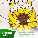 Load image into Gallery viewer, Garden Flag Welcome Bee Gnome with Sunflower 12x18 Blockout Fabric