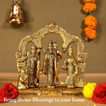 Load image into Gallery viewer, The Fine Living Co. Ram Darbar Includes Rama Sita Laxman Hanuman Murti Idol Statue Gold Plated Figurine for Home Temple Pooja Room Decor Living Room Altar Spiritual Decor