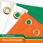 Load image into Gallery viewer, Combo Pack: American USA Flag 3x5 Ft &amp; Ireland Irish Flag 3x5 Ft Both LiteWeave Pro Series Printed 150D Polyester, 4 Corner Brass Grommets, Perfect For Balcony/Wall