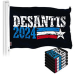Load image into Gallery viewer, G128 5 Pack: DeSantis Election 2024 Flag  3x5 Ft  LiteWeave Pro Series Printed 150D Poly  Election Flag, Indoor/Outdoor, Vibrant Colors, Brass Grommets, Thicker and More Durable Than 100D 75D Poly