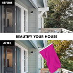 Load image into Gallery viewer, G128 Combo Pack: 5 Ft Tangle Free Aluminum Spinning Flagpole (Silver) &amp; Solid Pink Color Flag 2.5x4 Ft, LiteWeave Pro Series Printed 150D Polyester  Pole with Flag Included