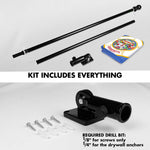 Load image into Gallery viewer, G128 Combo Pack: 6 Ft Tangle Free Spinning Flagpole (Black) &amp; Minnesota Flag 3x5 Ft Printed 150D Polyester, Brass Grommets (Flag Included) Aluminum Flag Pole