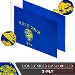 Load image into Gallery viewer, Oregon OR State Flag 3x5 Ft 5Pack Doublesided Embroidered Polyester By G128