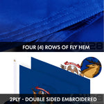 Load image into Gallery viewer, G128 Combo Pack: USA American Flag 3x5 Ft Embroidered Stars &amp; Michigan State Flag 3x5 Ft Embroidered Double Sided 2ply