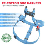 Load image into Gallery viewer, Blue Cotton Dog Harness Eco Friendly Adjustable for Medium Dogs M Size 2332 in