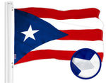 Load image into Gallery viewer, G128 Combo Pack: American USA Flag 2x3 Ft &amp; Puerto Rico Puerto Rican Flag 2x3 Ft  Both ToughWeave Series Embroidered Polyester, Embroidered Design, Indoor/Outdoor, Brass Grommets