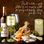 Load image into Gallery viewer, Wine Gifts Complete Set with Stainless Steel Wine Glasses Wine Stopper Wine Aerator Cheese Tray Cheese Knife and Fork – Luxury Gift Box Packaging – Relaxing Experience for Loved Ones