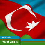 Load image into Gallery viewer, G128 3 Pack: Azerbaijan Azerbaijanis Azeris Flag  3x5 Ft  LiteWeave Pro Series Printed 150D Polyester  Country Flag, Vibrant Colors, Brass Grommets, Thicker and More Durable Than 100D 75D Polyester