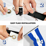 Load image into Gallery viewer, G128 Combo Pack: 6 Ft Tangle Free Aluminum Spinning Flagpole (Black) &amp; Nicaragua Nicaraguan Flag 3x5 Ft, LiteWeave Pro Series Printed 150D Polyester  Pole with Flag Included