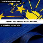 Load image into Gallery viewer, G128  6 Feet Tangle Free Spinning Flagpole (White) Indiana Flag Brass Grommets Embroidered 3x5 ft (Flag Included) Aluminum Flag Pole