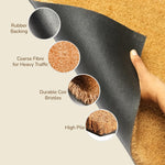 Load image into Gallery viewer, Pack of 2 Welcome Natural Coir Doormats Non Slip PVC Backing Indoor Outdoor Use for Home Office Patio &amp; Entryway Decor Beige 30 x17