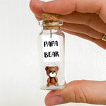 Load image into Gallery viewer, Gifts for Dad Personalized Present for Dads Birthday Classy Decorative Presents for Father Future Dad Gift (Brown Bear Papa Bear Message Bottle )