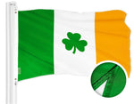 Load image into Gallery viewer, G128 Ireland Irish Shamrock Flag  4x6 Ft  ToughWeave Series Embroidered 300D Polyester  Embroidered Design, Indoor/Outdoor, Brass Grommets
