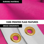 Load image into Gallery viewer, G128 Combo Pack: 5 Ft Tangle Free Aluminum Spinning Flagpole (Black) &amp; Solid Magenta Color Flag 2x3 Ft, LiteWeave Pro Series Printed 150D Polyester  Pole with Flag Included