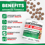Load image into Gallery viewer, Glucosamine for Dogs Hip &amp; Joint Chews 240 Count Chondroitin &amp; MSM
