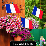 Load image into Gallery viewer, G128 30 Pack Handheld France French Stick Flags  12x18 In  Printed 150D Polyester, Country Flag, Solid Wooden Stick, Spear Gold Tip