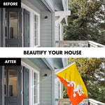 Load image into Gallery viewer, G128 Combo Pack: 6 Ft Tangle Free Spinning Flagpole (Silver) &amp; Bhutan Flag 3x5 Ft Printed 150D Polyester, Brass Grommets (Flag Included) Aluminum Flag Pole