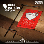 Load image into Gallery viewer, Garden Flag and Stand Forever in My Heart Cozy Cat Memorial 4x8 in Blockout