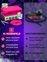 Load image into Gallery viewer, Pink Portable Hookah Set With Everything And Case with Tattoo Pattern