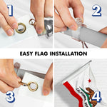 Load image into Gallery viewer, G128  6 Feet Tangle Free Spinning Flagpole (Silver) California Double Sided Brass Grommets Embroidered 3x5 ft (Flag Included) Aluminum Flag Pole