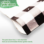 Load image into Gallery viewer, G128 Combo Pack: Garden Flag Stand Black 36 in x 16 in &amp; Garden Flag Winter Decoration Mittens with Evergreen Arrangement 12x18 DoubleSided Blockout Fabric