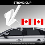 Load image into Gallery viewer, G128 2 Pack: Canada Canadian Car Flag  11x17 In  Double LiteWeave Pro Series Double Sided Printed 150D Polyester  Flagpole Included  Perfect for Festival Celebrations, Parades